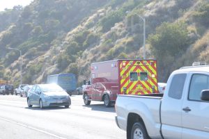 North Las Vegas, NV - Police Investigating Injury Car Wreck on 215 Belt at Hwy 95