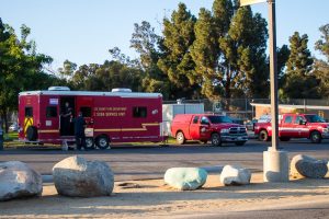 North Las Vegas, NV - EMTs Transport Victims in S Ft Apache Rd Collision at W Desert Inn Rd