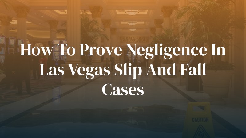 How to Prove Negligence in Las Vegas Slip and Fall Cases