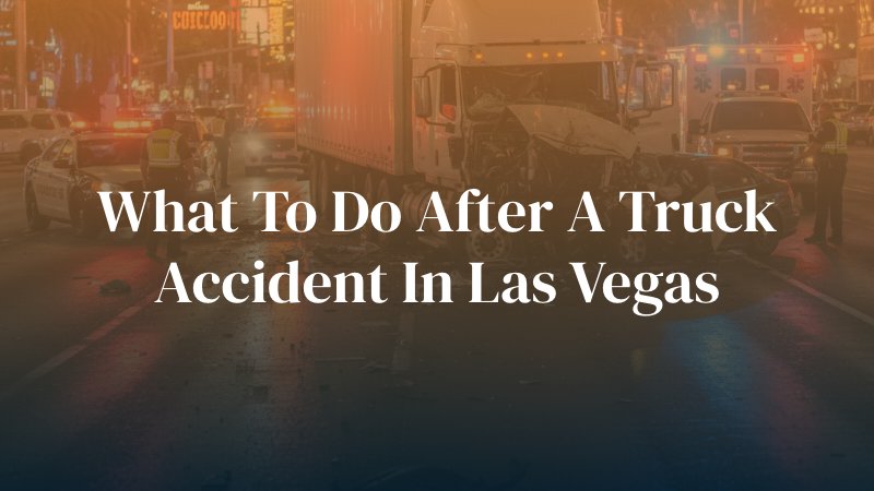 What to Do After a Truck Accident in Las Vegas