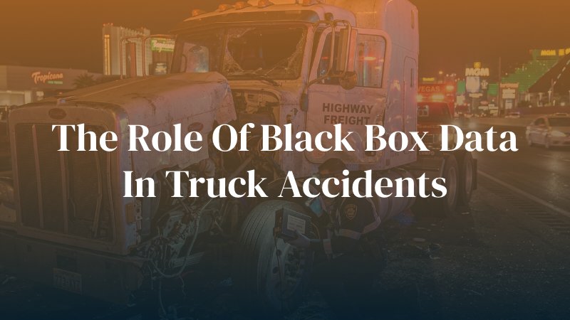 RRespoder taking black box from trucks enginge with caption "The role of black box data in truck accidents"